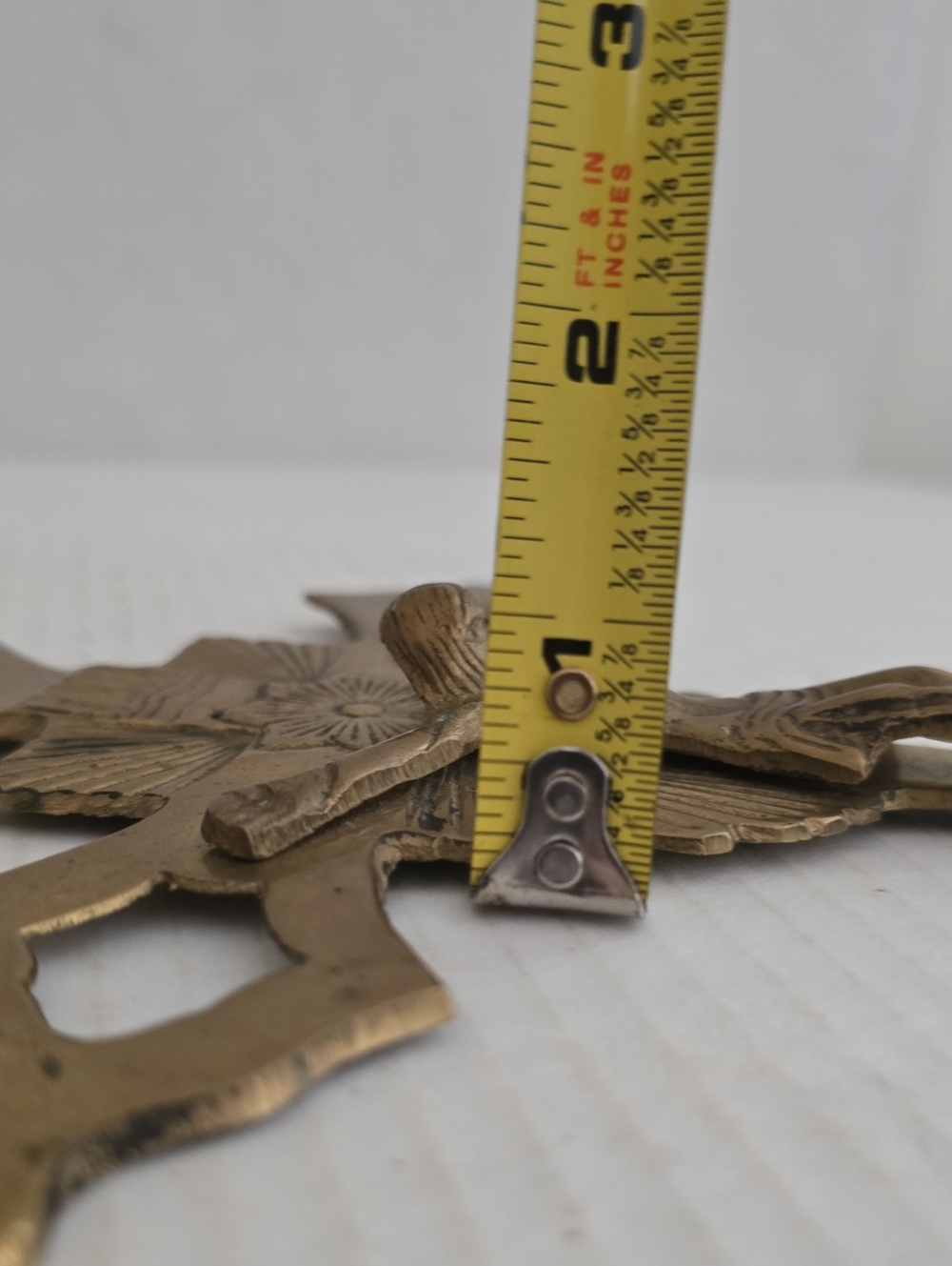 Vintage Solid Brass Crucifix Cross Wall Hanging From India - Picture 15 of 16
